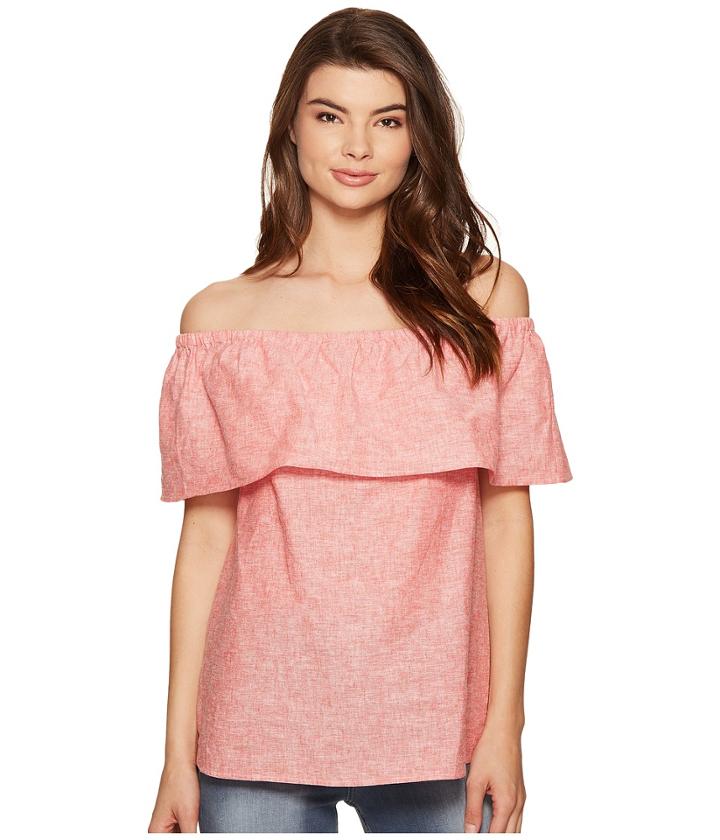 Kensie - Cross Dye Linen Blend Top Ks5k4323