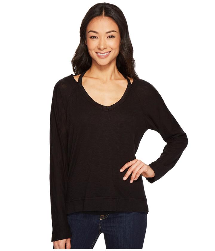 Splendid - V-neck Cold Shoulder Top