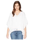 Catherine Catherine Malandrino - Delilah Washed Eyelet Kimono Draped Top