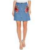 Brigitte Bailey - Amilea Button Up Skirt With Patches