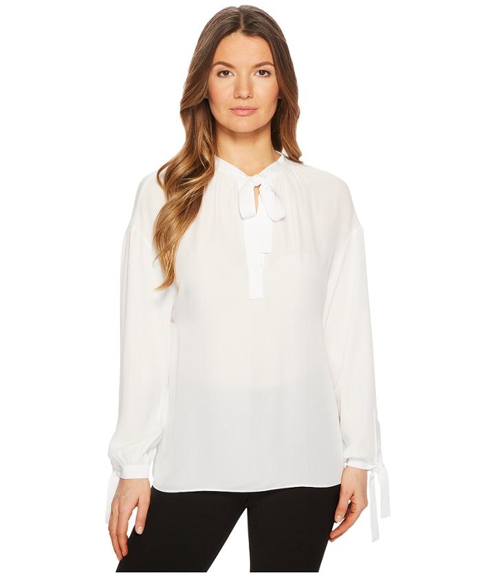 Vince - Tie Front Poet Blouse