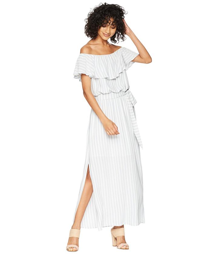 1.state - Off Shoulder Ruffle Edge Maxi Dress