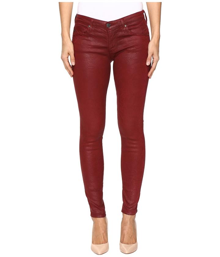 Ag Adriano Goldschmied - Leggings Ankle In Crackle Ruby Rouge