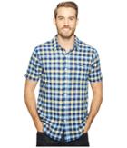 True Grit - Beach Checks Short Sleeve One-pocket Shirt Real Indigo Yarns