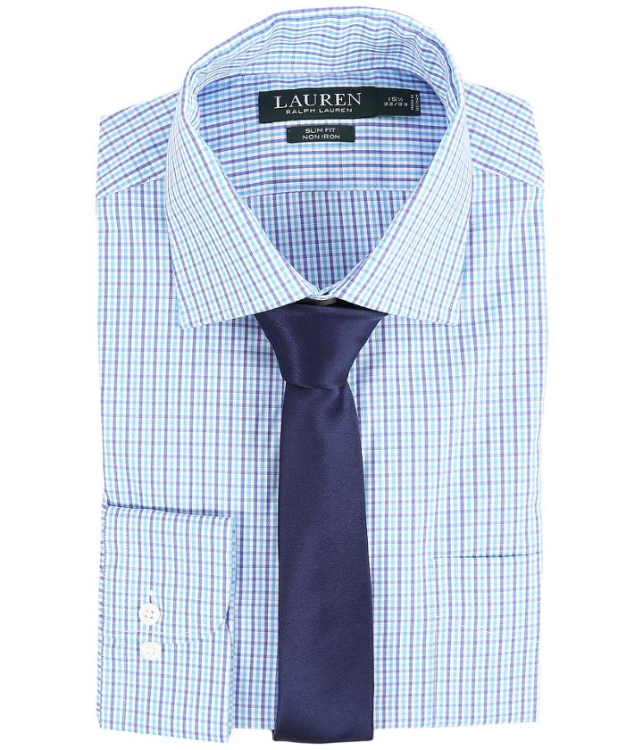 Lauren By Ralph Lauren - Slim Spread Collar Shirt