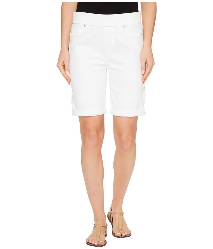 Liverpool - Sienna Pull-on Rolled-cuff Bermuda Slub Stretch Twill In Bright White