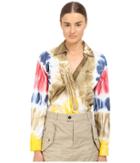 Dsquared2 - Cotton Poplin Tie-dye Long Sleeves Shirt
