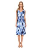 Adrianna Papell - Sleeveless Smocking Waist Fit Flare Dress