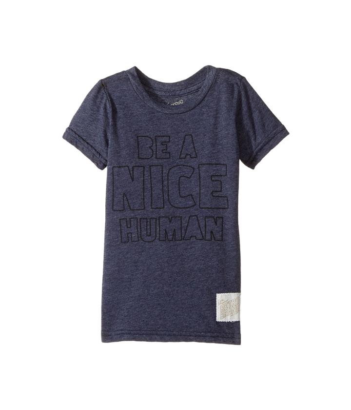 The Original Retro Brand Kids - Be A Nice Human Short Sleeve Tri-blend Tee