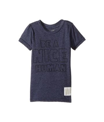The Original Retro Brand Kids - Be A Nice Human Short Sleeve Tri-blend Tee