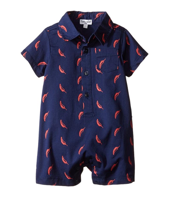 Splendid Littles - All Over Print Collared Chili Pepper Romper