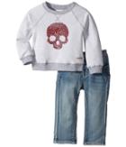 Hudson Kids - Two-piece Reverse French Terry Pullover Indigo Kit Denim Pants