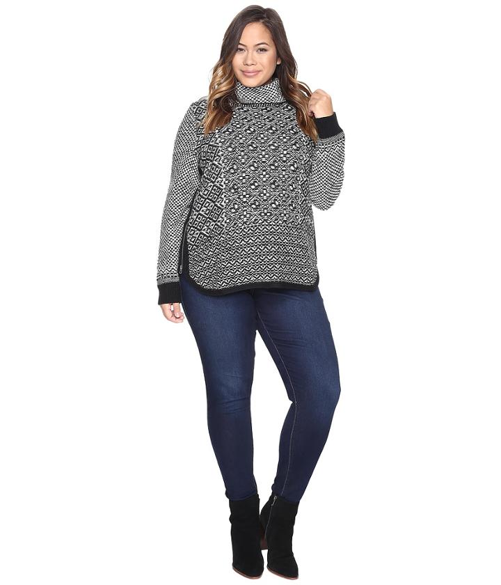 Lucky Brand - Plus Size Side Zip Turtleneck
