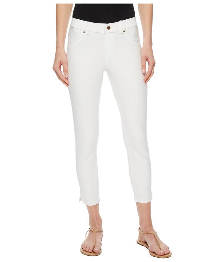 Hue - Ankle Slit Essential Denim Capris