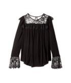 Ella Moss Girl - Jacey Long Sleeve Knit Top With Lace