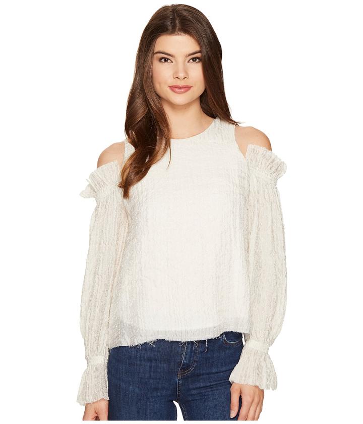 Intropia - Cold Shoulder Ruffle Blouse