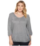 Michael Michael Kors - Plus Size Net Scoop Neck Peasant Top