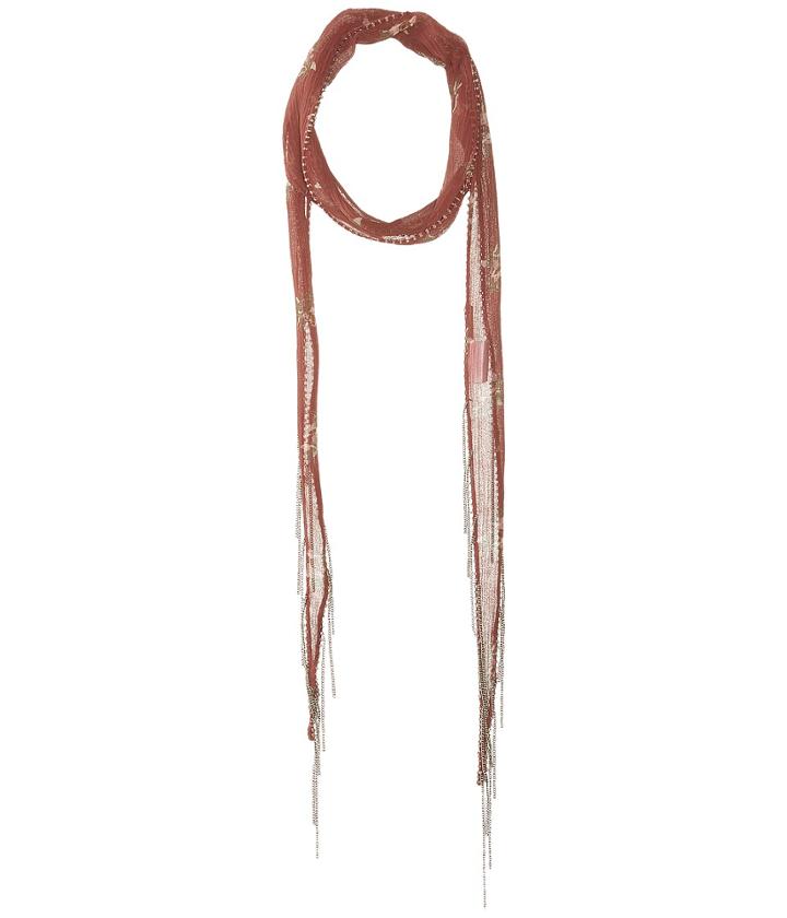 Chan Luu - Vintage Floral Print Long Skinny Scarf