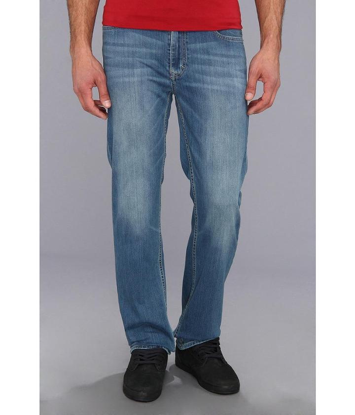Calvin Klein Jeans Straight Denim In Silver Bullet