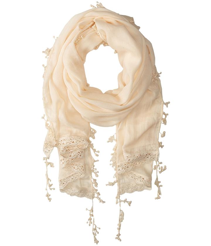 San Diego Hat Company Bss1378 Viscose Scarf W/ Lace Trim