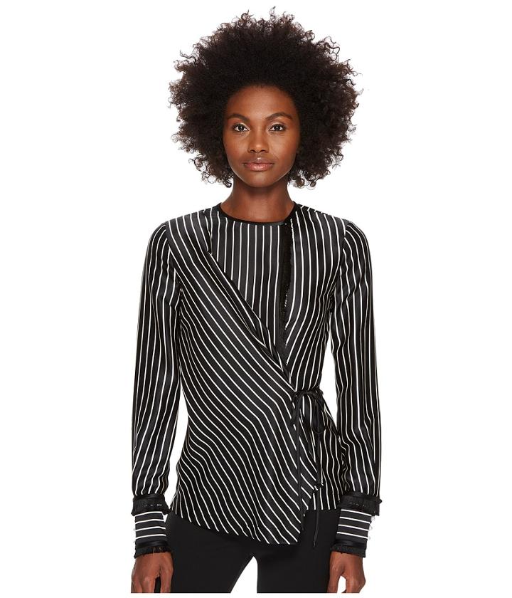 Yigal Azrouel - Fringe Detailed Stripe Tuxedo Shirt