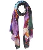 Bindya - Cashmere/silk Stole Abstract Brush Stroke Scarf
