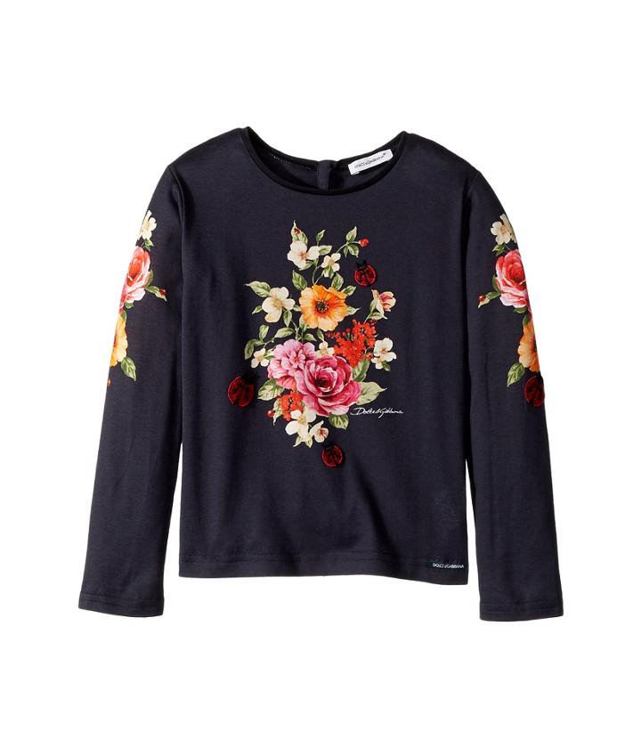 Dolce &amp; Gabbana Kids - Back To School Floral Long Sleeve T-shirt