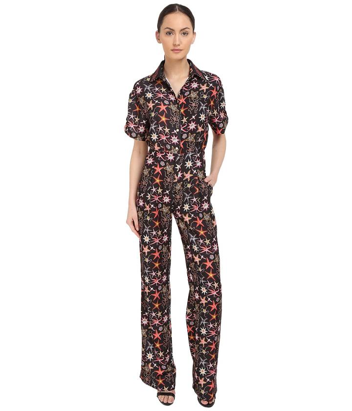 Versace Collection - Black Starfish Printed Jumpsuit