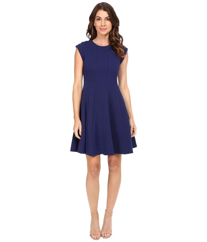 Rebecca Taylor - Stretch Texture Short Sleeve Dress