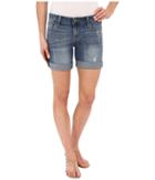Kut From The Kloth - Roll Up Basic Long Shorts In Teamwork W/ Medium Base Wash