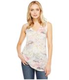Nally &amp; Millie - Pastel Print V-neck Tank Top