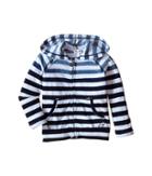 Splendid Littles - Striped Dip Dye Indigo Zip-up Hoodie