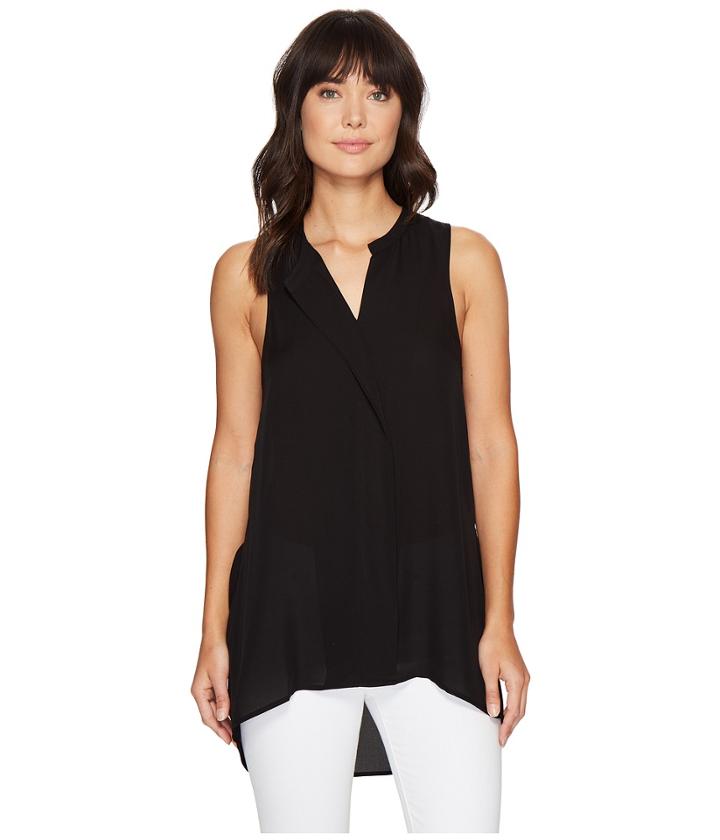 Heather - Silk Placket Tank Tunic Top