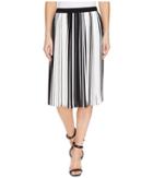 Vince Camuto - Linear Accordion Stripe Pleated Skirt