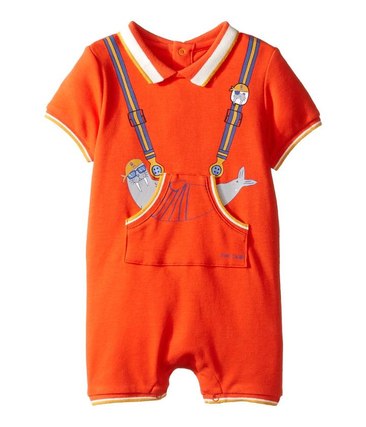 Little Marc Jacobs - Polo Style Romper With Cute Front Print
