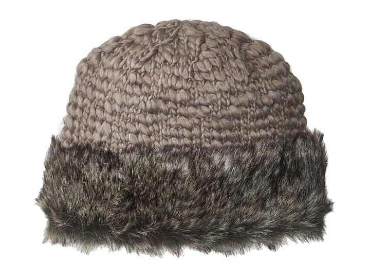 San Diego Hat Company - Knit Crochet Beanie W/ Faux Fur Cuff