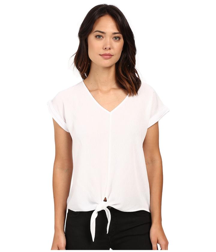 Splendid - Rayon Crinkle Gauze Tie Front Shirt