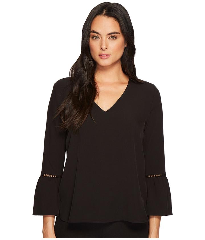Calvin Klein - Bell Sleeve W/ Lace Detail Blouse