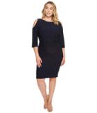 Adrianna Papell - Plus Size Cold Shoulder Fitted Dress