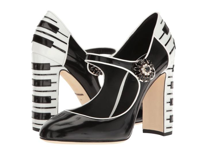 Dolce &amp; Gabbana - Leather Mary Jane Pump W/ Piano Heel