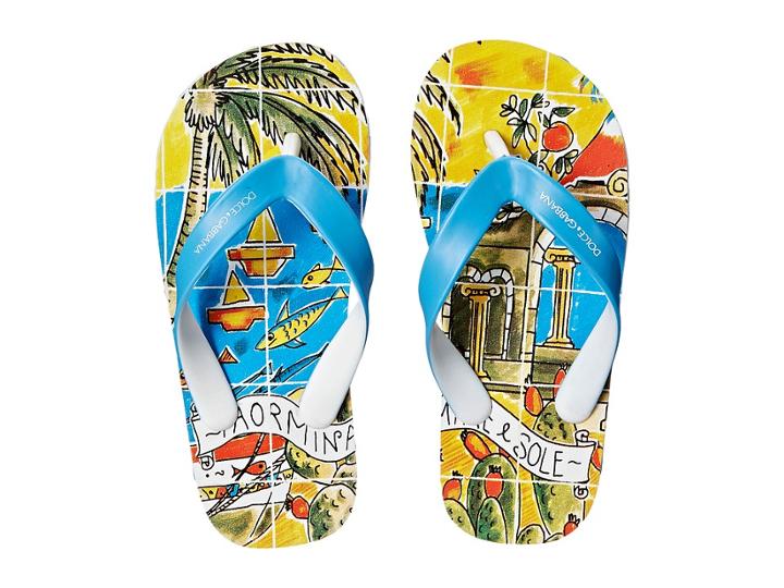 Dolce &amp; Gabbana Kids - Printed Beach Flip Flop