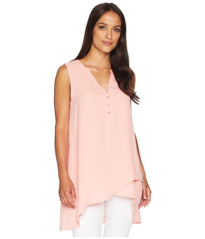 Ivanka Trump - Sleeveless V-neck Blouse With Open Hem