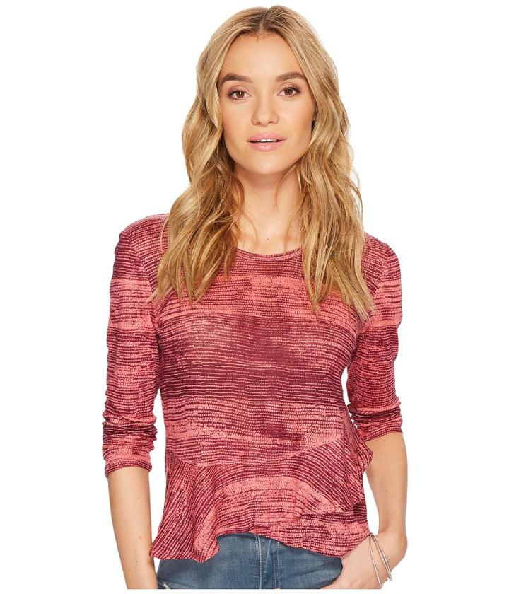 Lucky Brand - Printed Ruffle Top