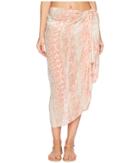 Calvin Klein - Striped Animal Print Sarong Cover-up