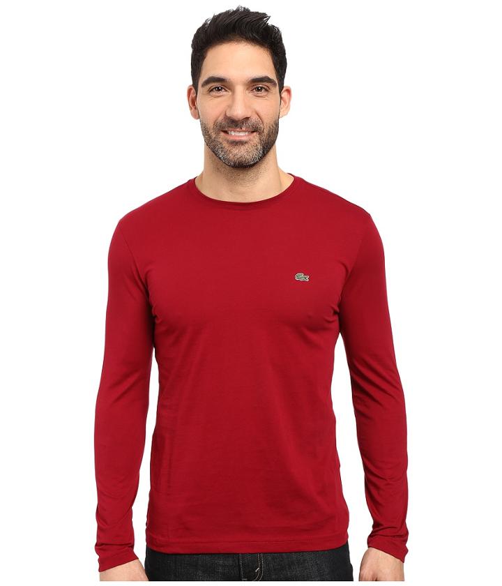 Lacoste - Long Sleeve Pima Jersey Crew Neck T-shirt