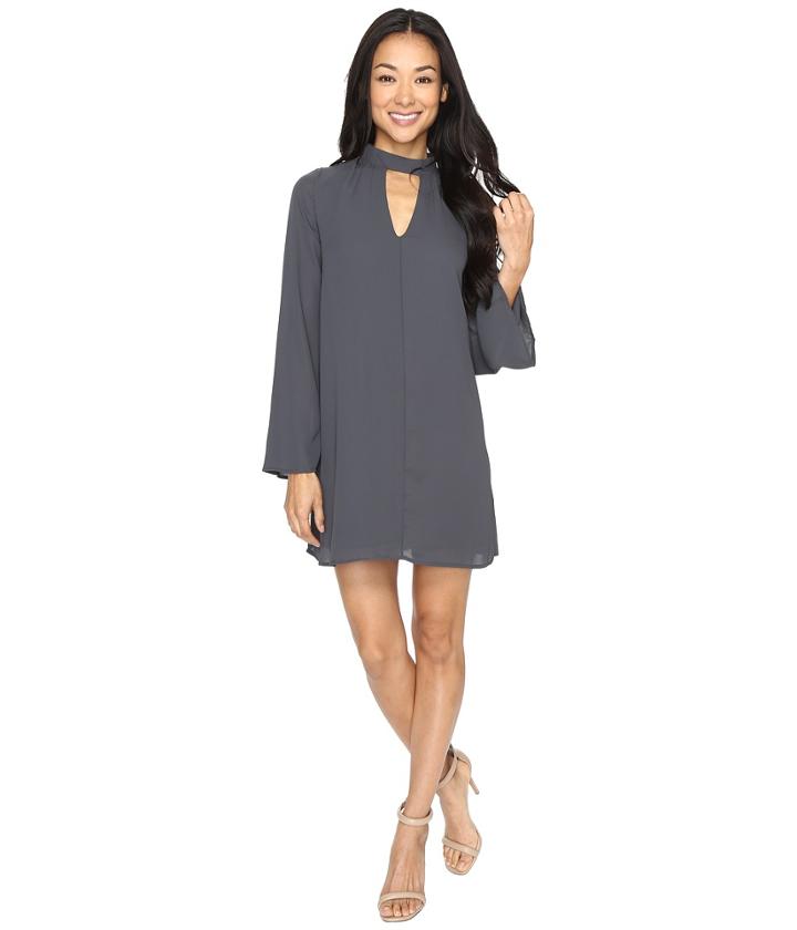 Brigitte Bailey - Karoline 3/4 Sleeve Shift Dress With Keyhole