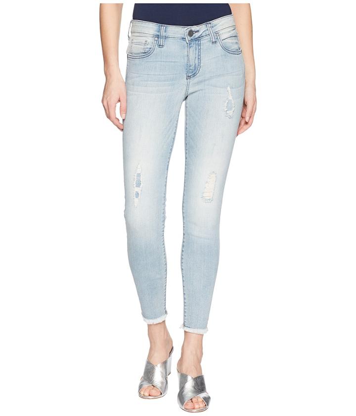 Kut From The Kloth - Connie Crop Skinny Jeans W/ Fray Hem In Esthetic/new Vintage Base Wash