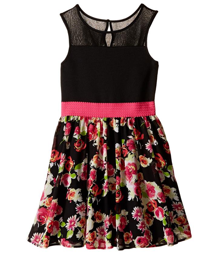 Us Angels - Sleeveless Illusion W/ Chiffon Full Skirt