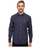 Lacoste - Long Sleeve Pique Jacquard Pattern Woven Shirt