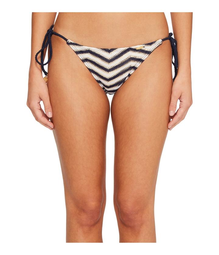 Luli Fama - El Malecon Braided Wavey Tie Side Ruched Back Full Bikini Bottom